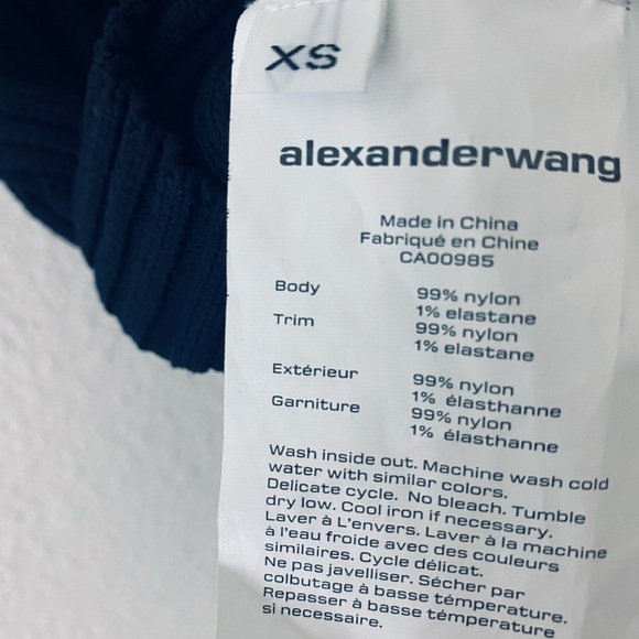 Alexander Wang T Cutout Ribbed Stretch-knit Tank In Black size XS - Picture 8 of 8